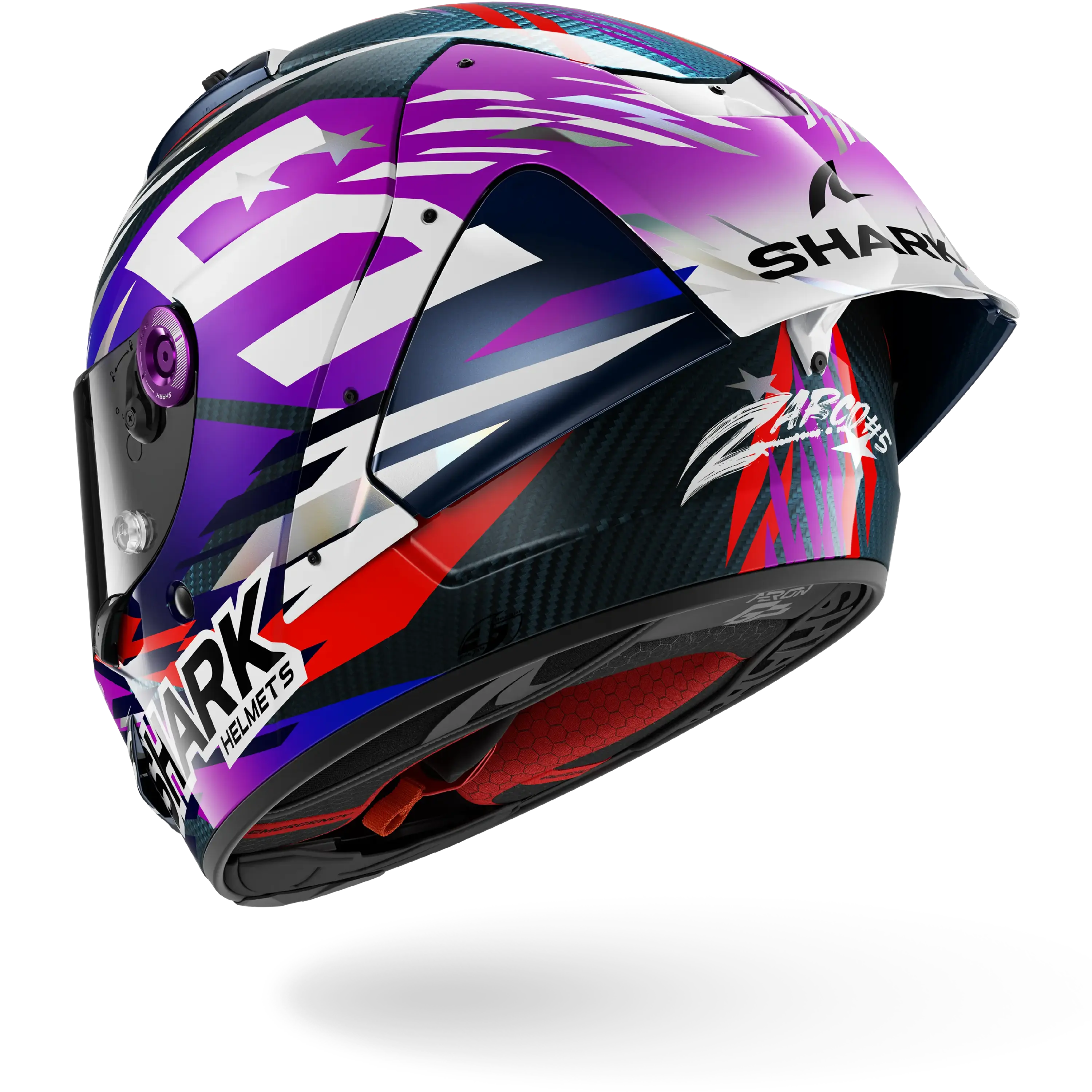 AERON GP FIM RACING #2 REPLICA ZARCO SIGNATURE 2026 Carbon Violet Chrom - Image 2