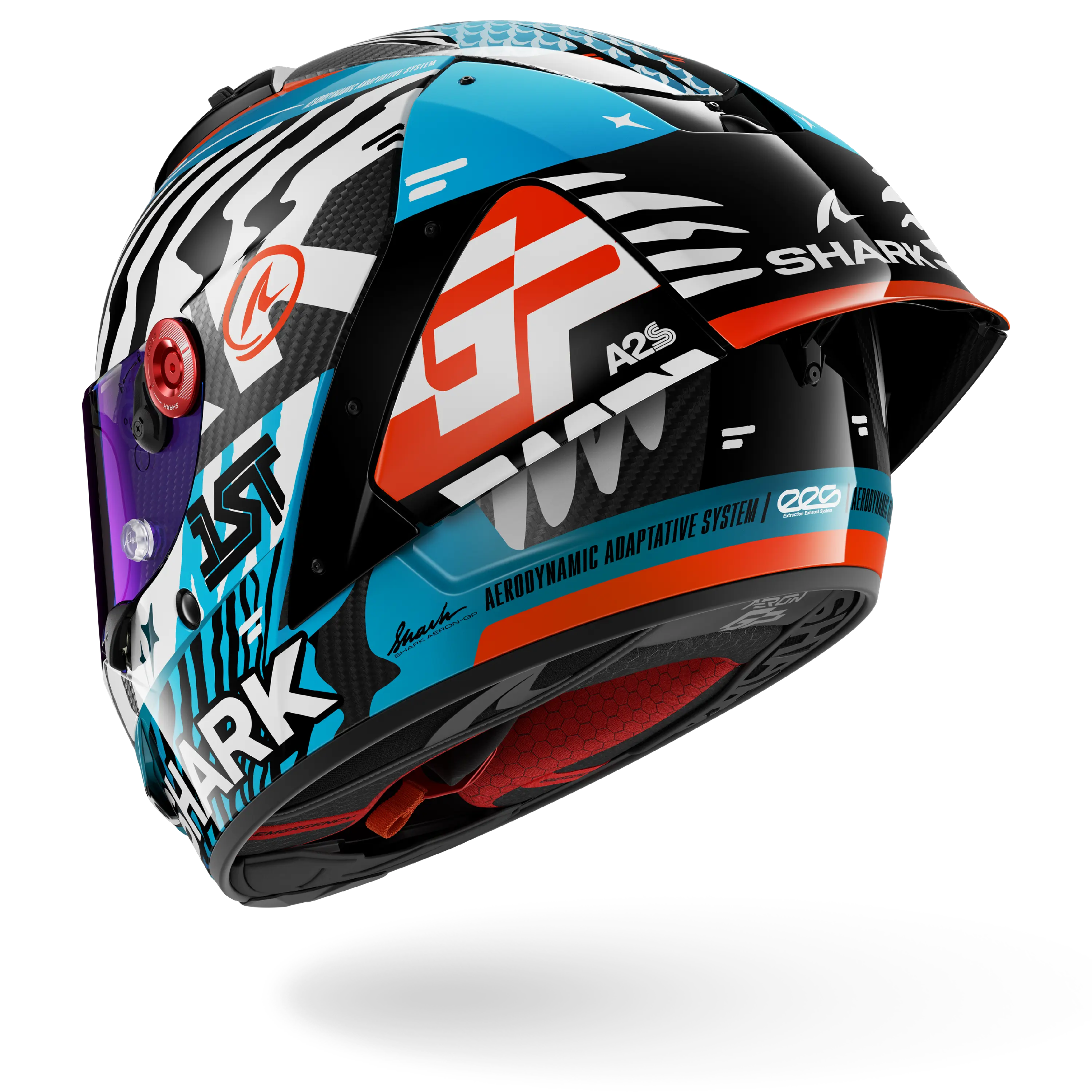 AERON GP FIM RACING #2 SPEED-FANCY Carbon White Blue - Image 2