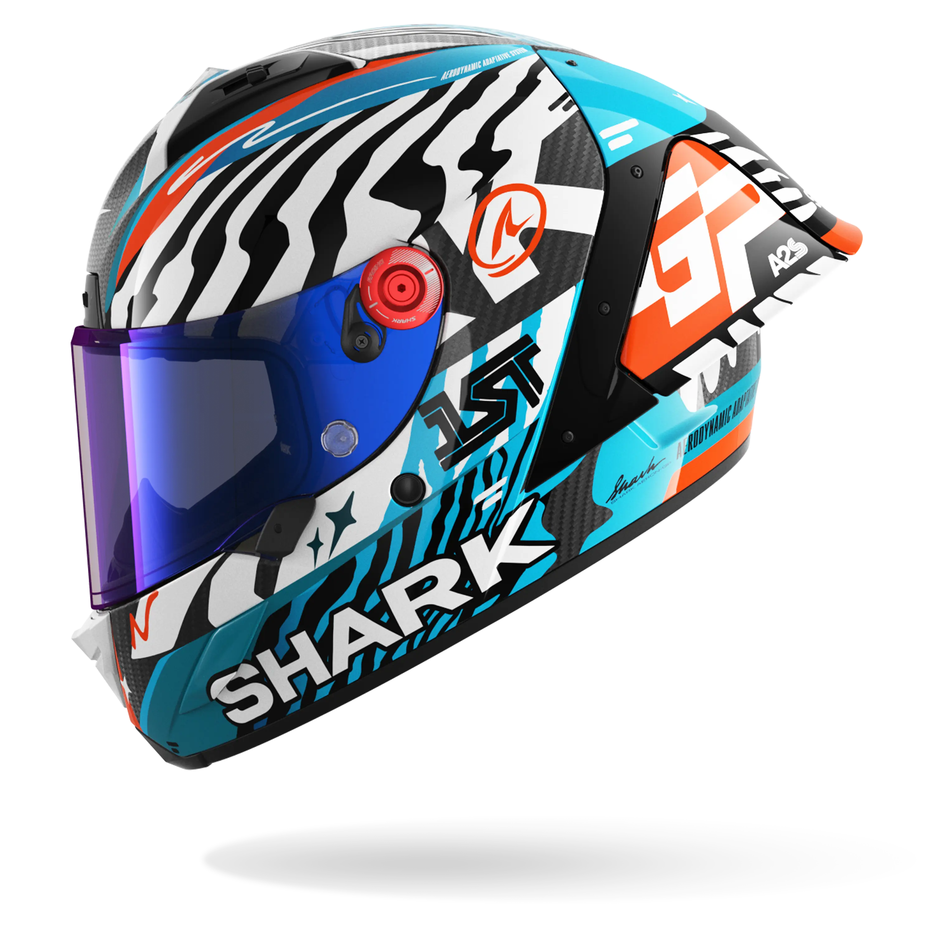 AERON GP FIM RACING #2 SPEED-FANCY Carbon White Blue - Image 4