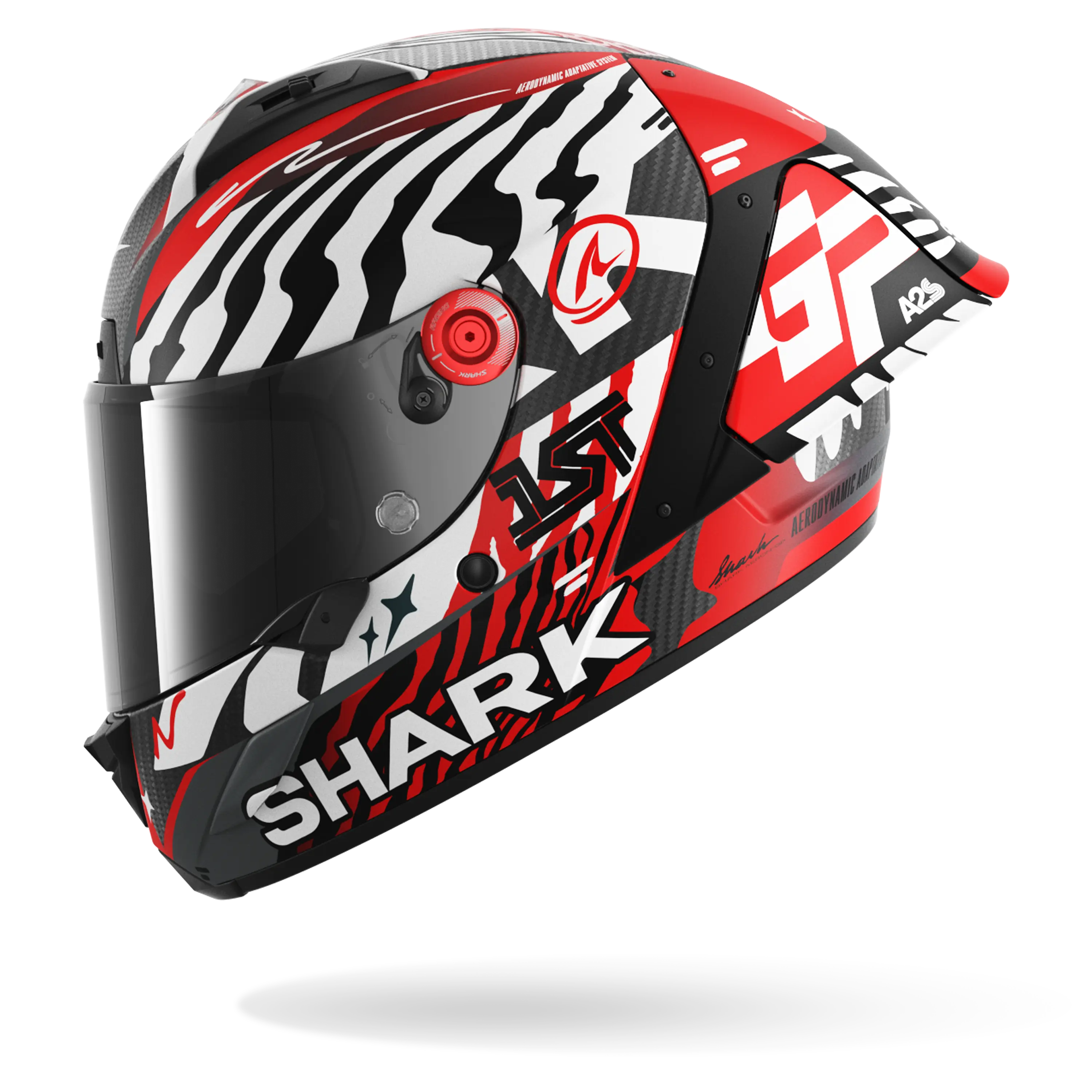 AERON GP FIM RACING #2 SPEED-FANCY Mat Carbon White Red - Image 4