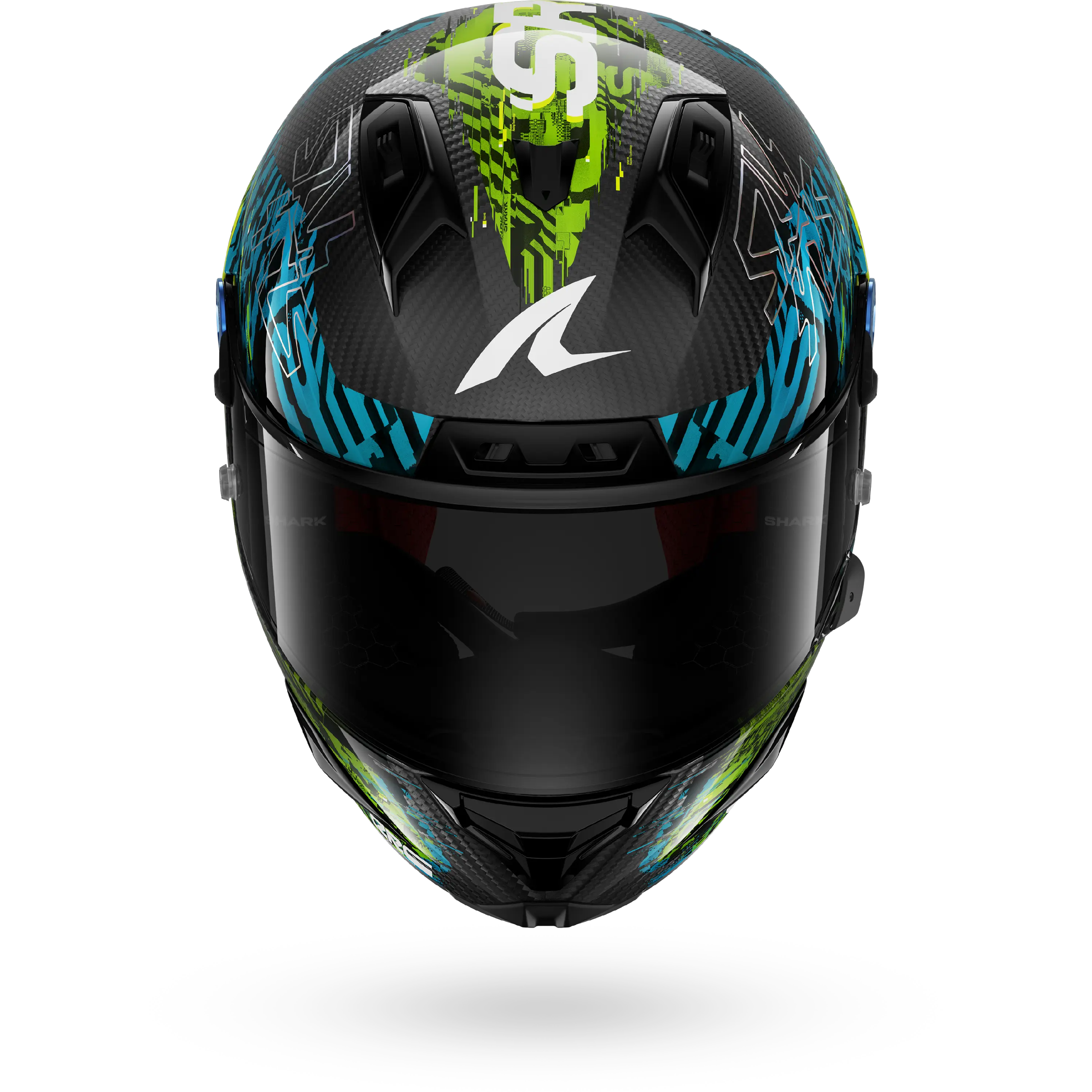 AERON GP FIM RACING #2 SPEED-VIB Carbon Blue Green - Image 3
