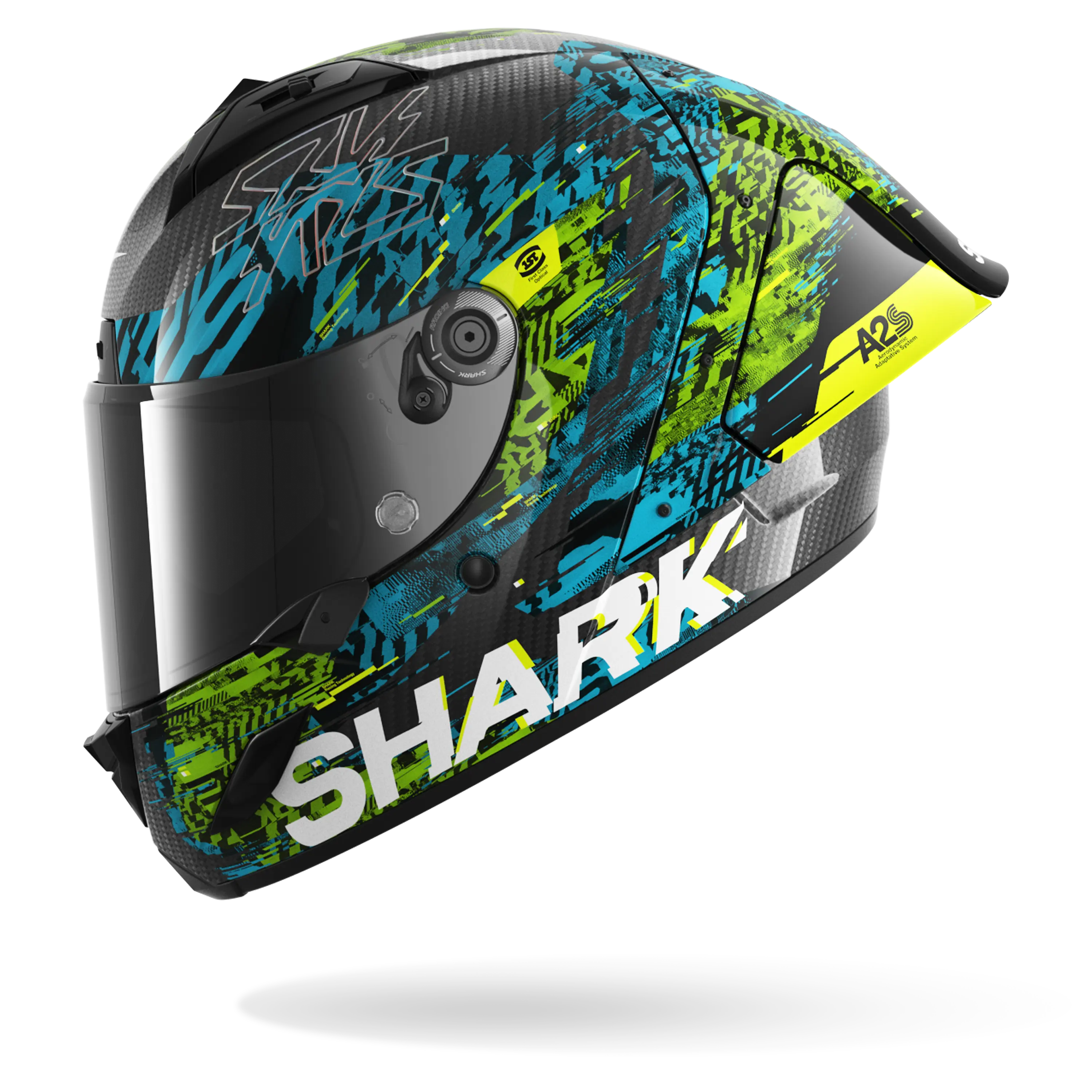 AERON GP FIM RACING #2 SPEED-VIB Carbon Blue Green - Image 4