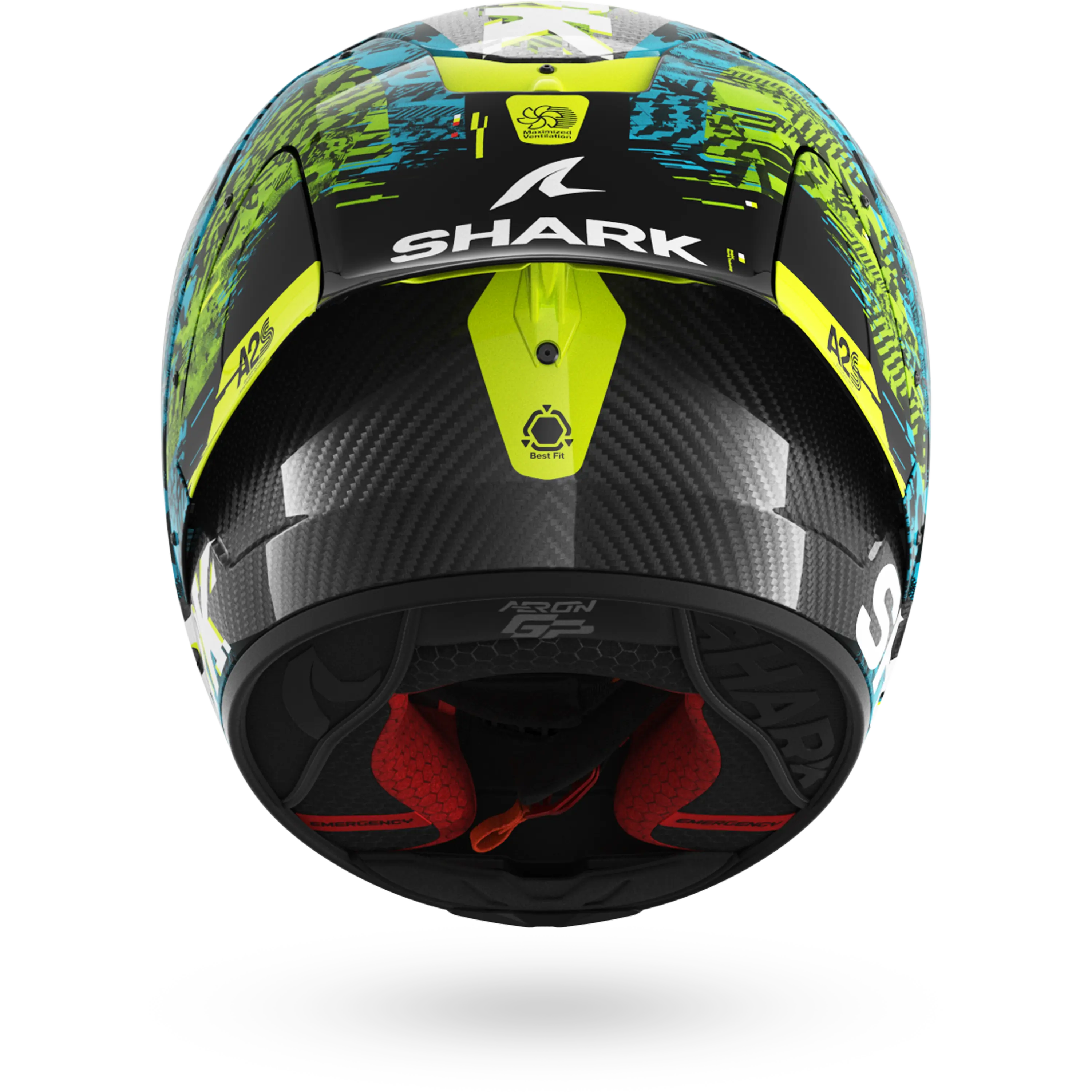 AERON GP FIM RACING #2 SPEED-VIB Carbon Blue Green - Image 5
