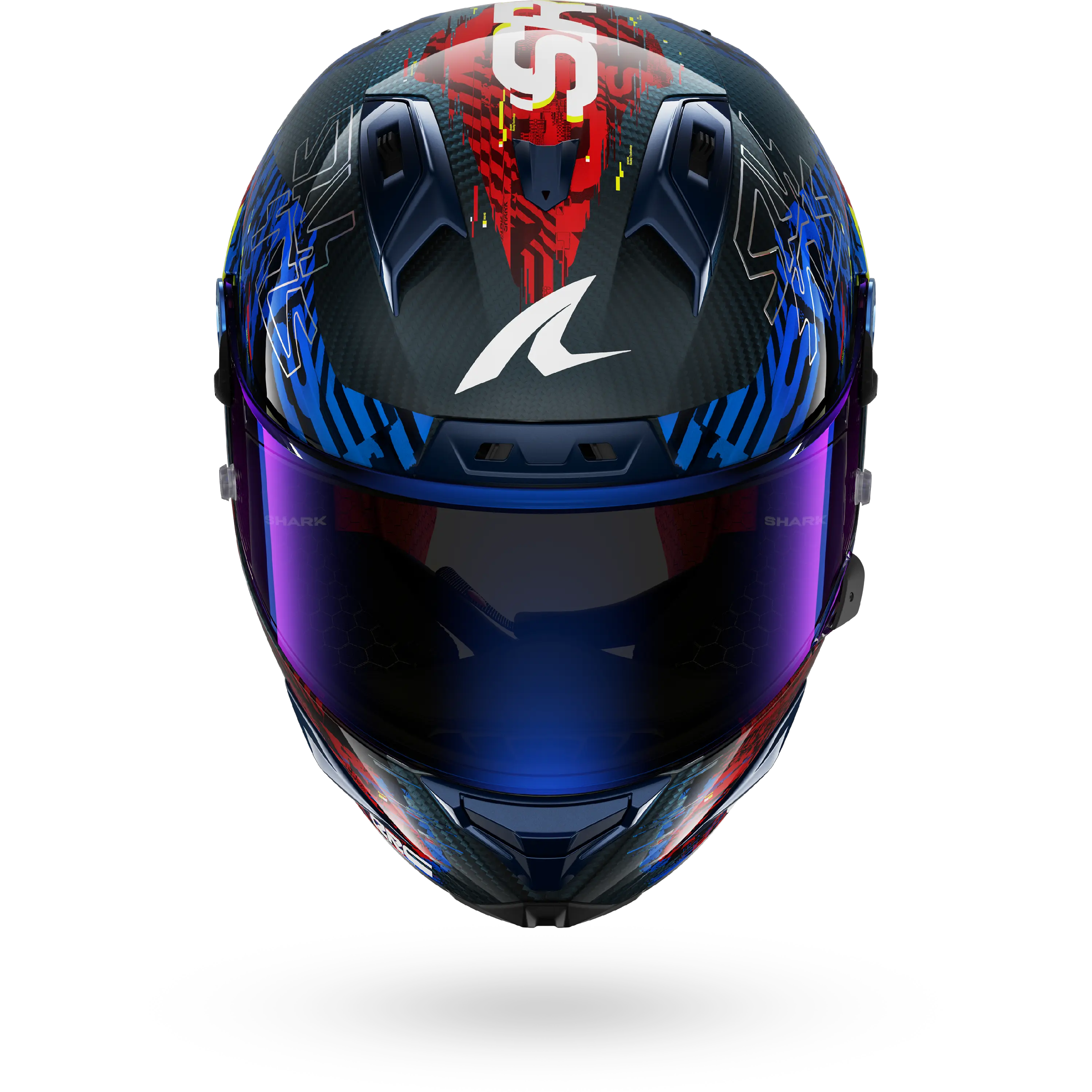 AERON GP FIM RACING #2 SPEED-VIB Carbon Blue Red - Image 3