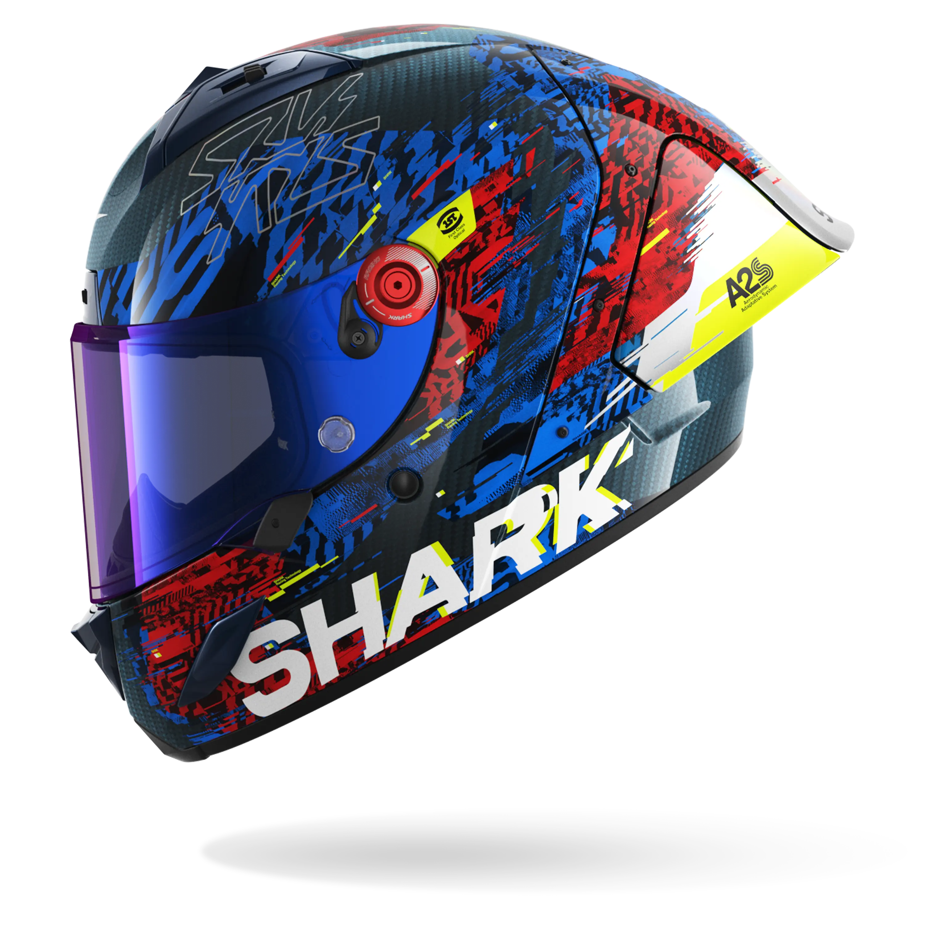 AERON GP FIM RACING #2 SPEED-VIB Carbon Blue Red - Image 4