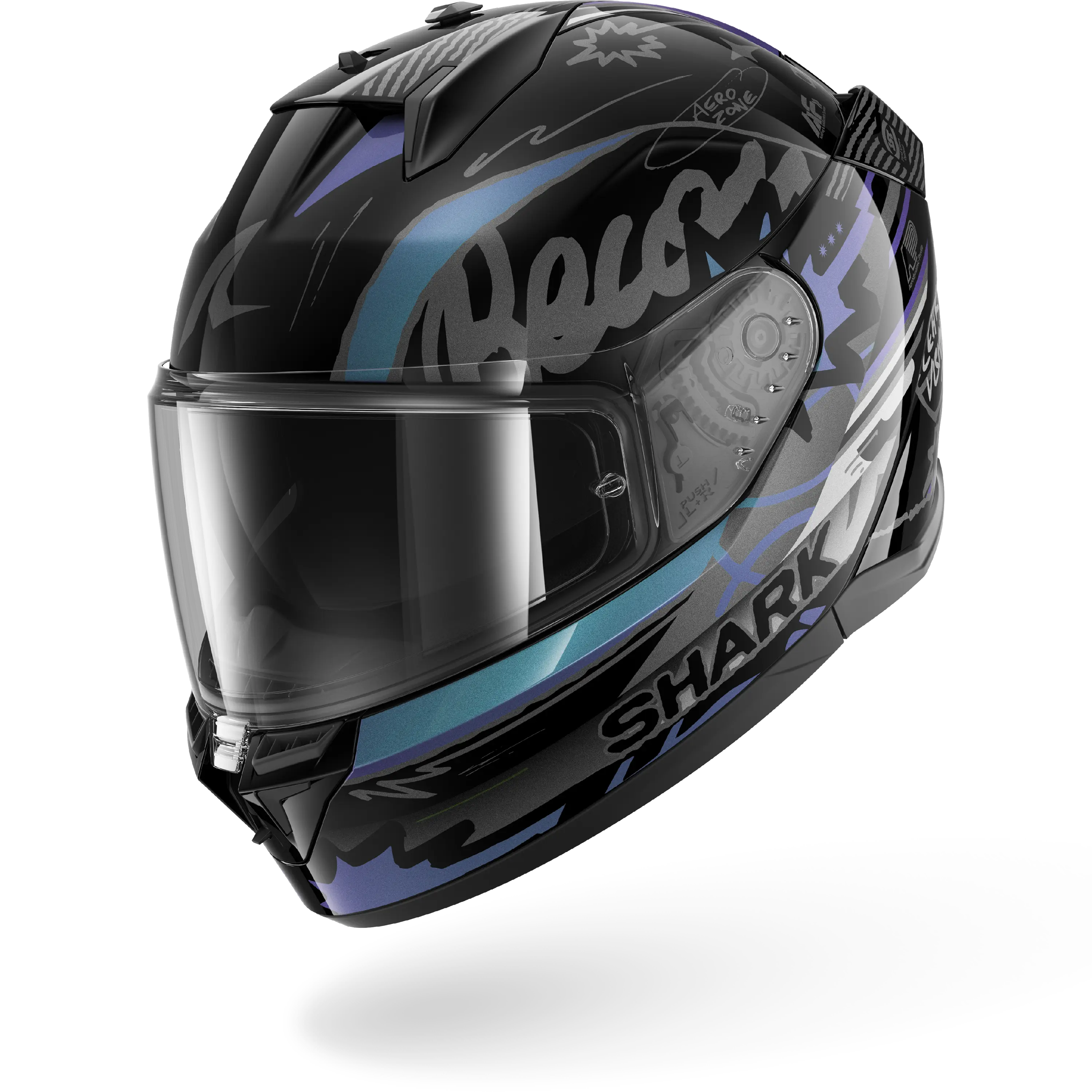 D-SKWAL 3 STREETRUSH Black Green Chrome