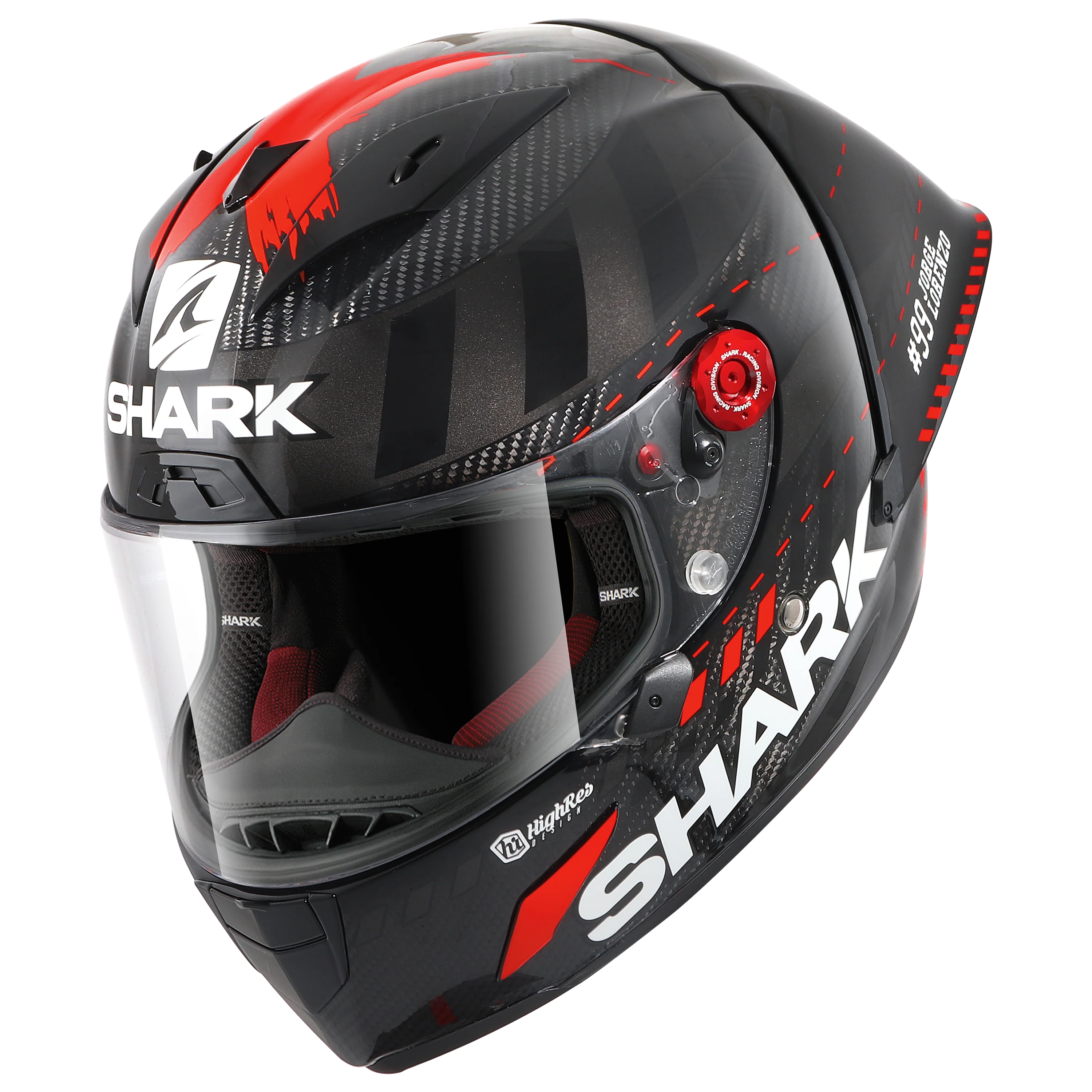 RACE-R PRO GP LORENZO WINTER TEST 99 Carbon Anthracite Red