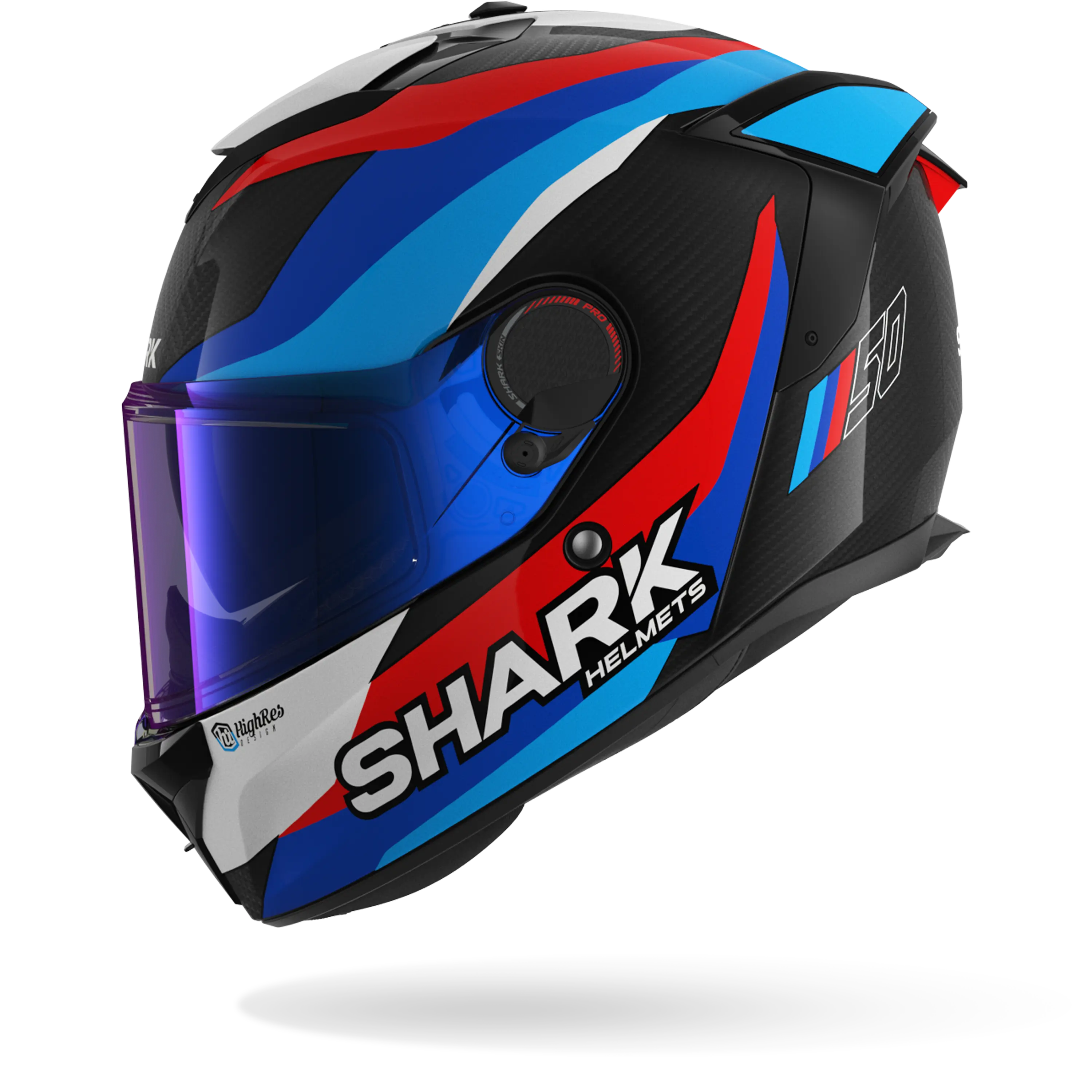 SPARTAN GT PRO CARBON GUINTOLI Carbon Blue Red - Image 4