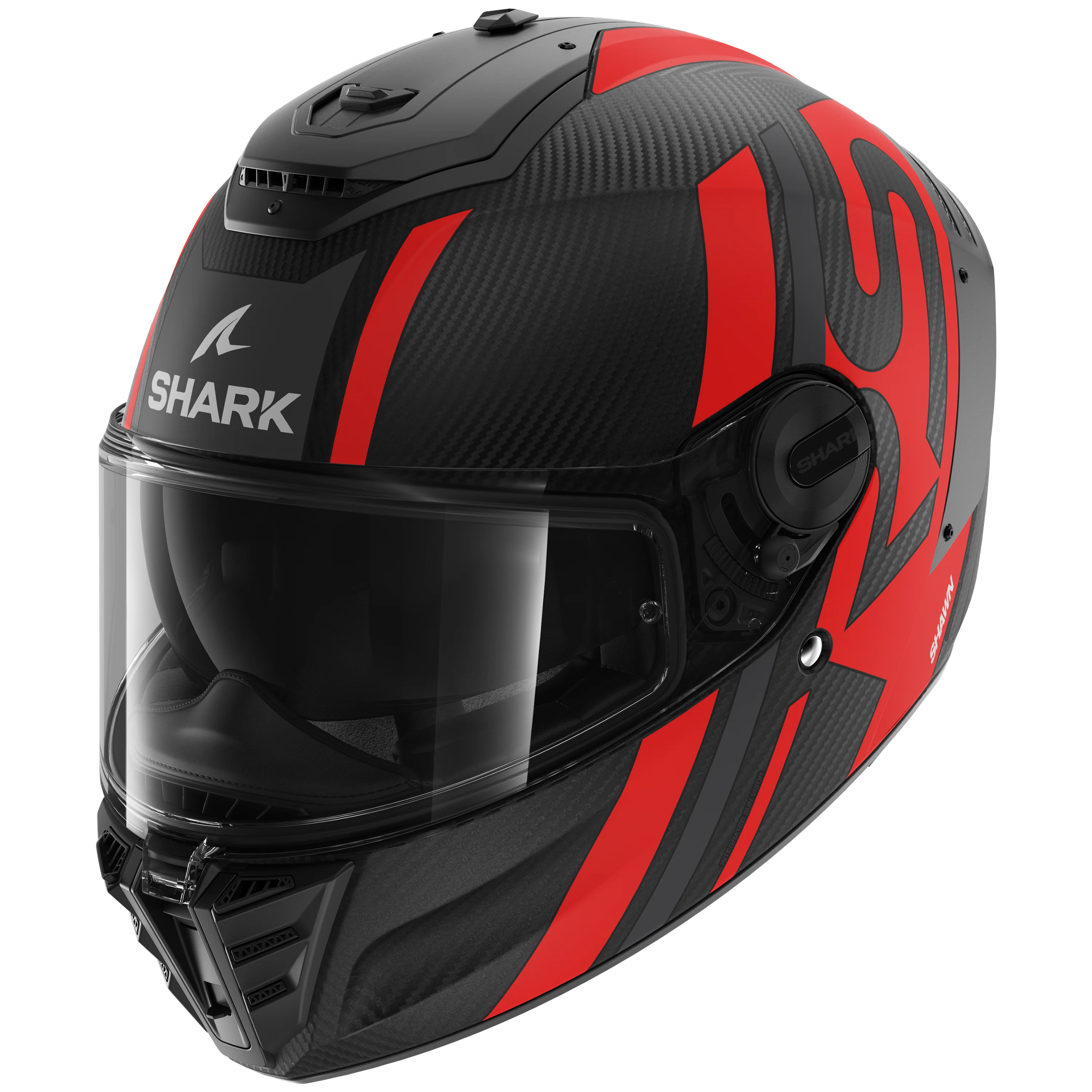 SPARTAN RS CARBON Shawn Matte Carbon Anthracite Red