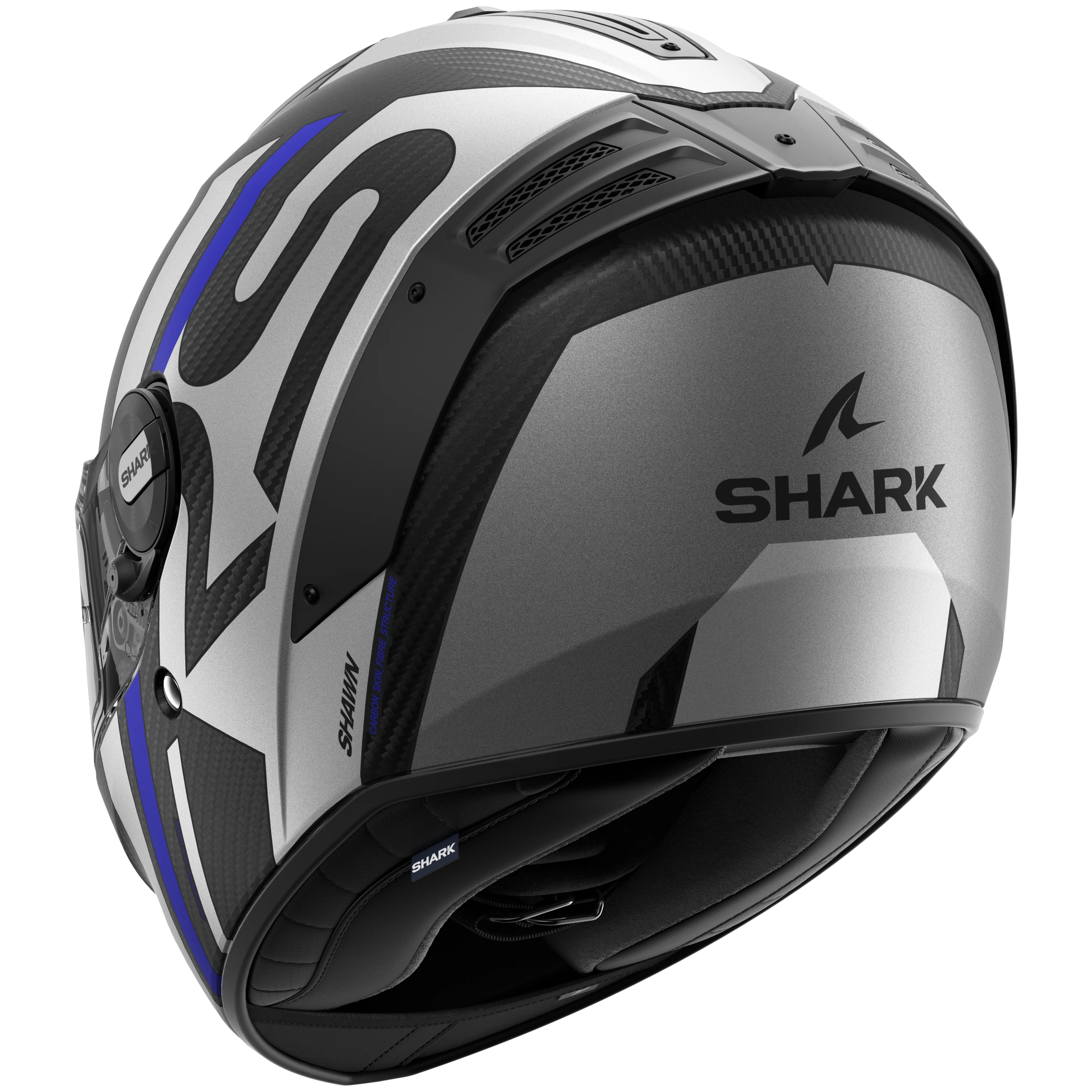 SPARTAN RS CARBON Shawn Matte Carbon Blue Silver - Image 2